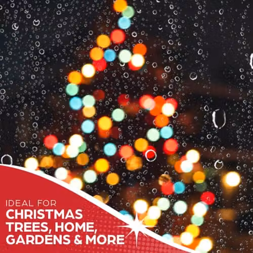The Christmas Workshop 200 LED Multicoloured Static Fairy Lights, 22.9m Length, for Indoor and Outdoor Use – 6