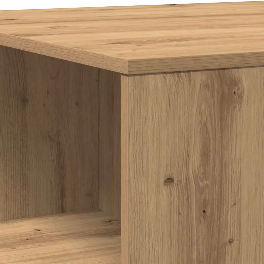 Berkfield Home Artisan Oak Coffee Table in Brown, W/D/H: 90 x 67 x 33 cm – 3