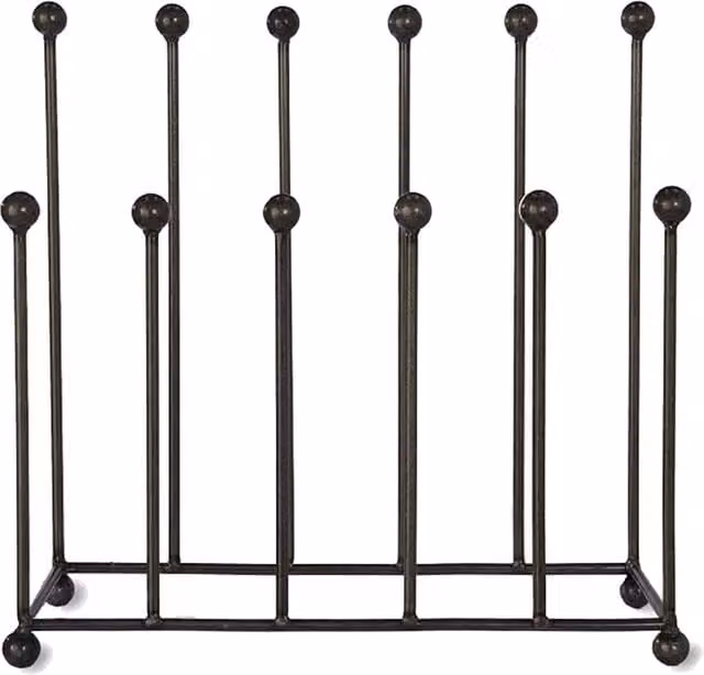 Neo Metal Freestanding Welly Holder for 6 Pairs, Black