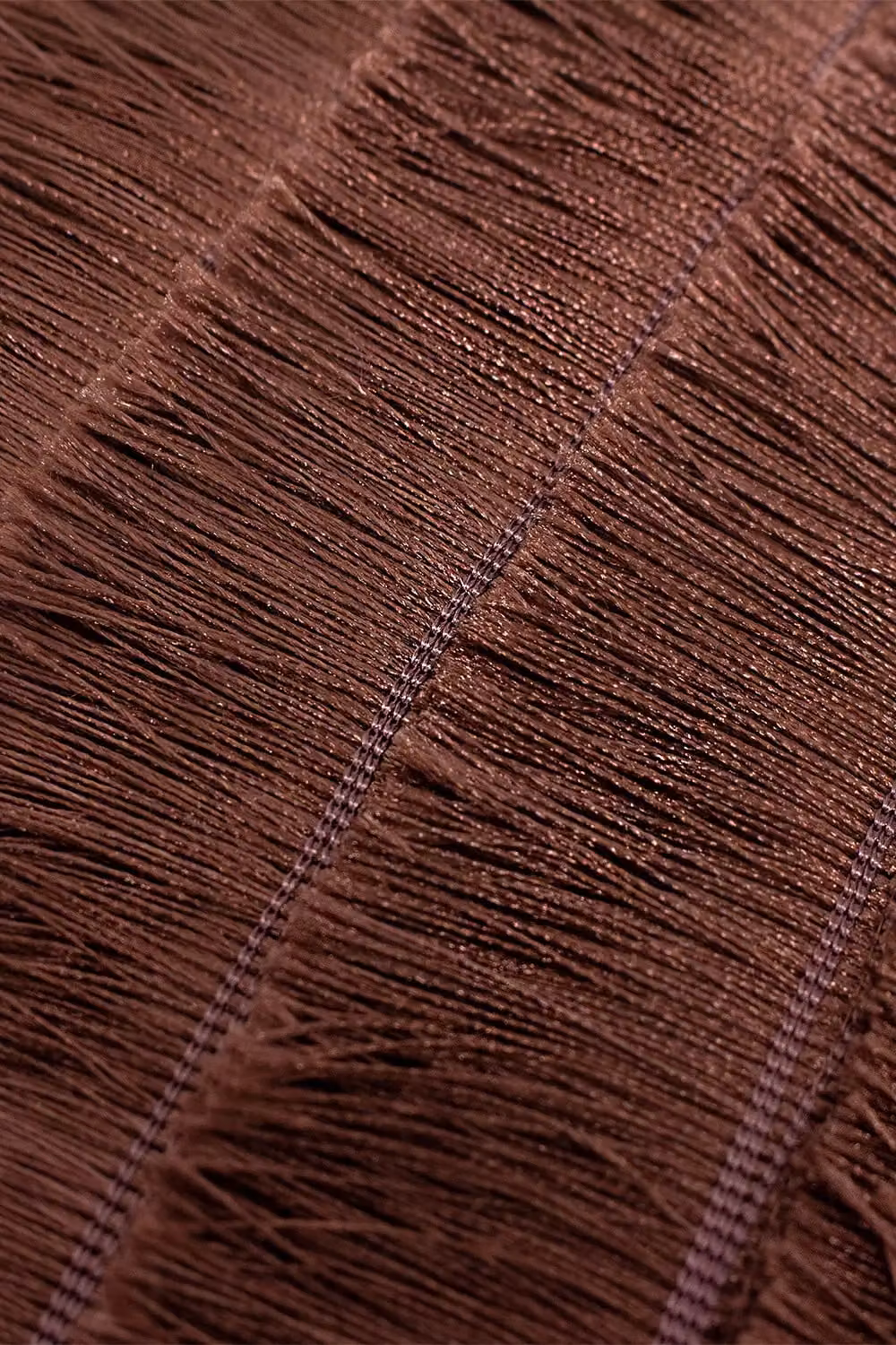 Furn Flicker Tiered Fringed Velvet Reverse Cushion in Pink and Brown, W/D/H: 45 x 45 x 45 cm – 2
