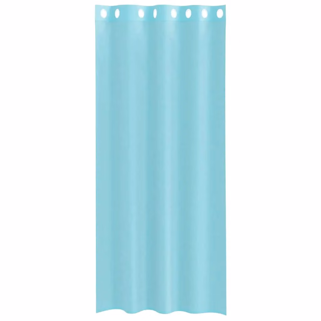 Berkfield Home Turquoise Voile Eyelet Curtains, 2 Pack – 2