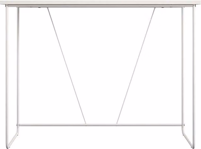Dorel Home Dante Minimalist Computer Desk in Natural Wood and White