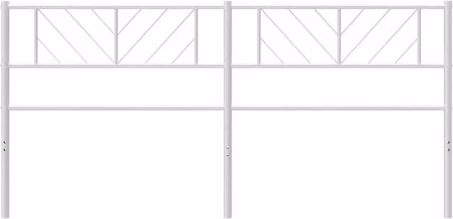 Berkfield Home Modern Matt White Metal Headboard, Width: 200 cm – 1
