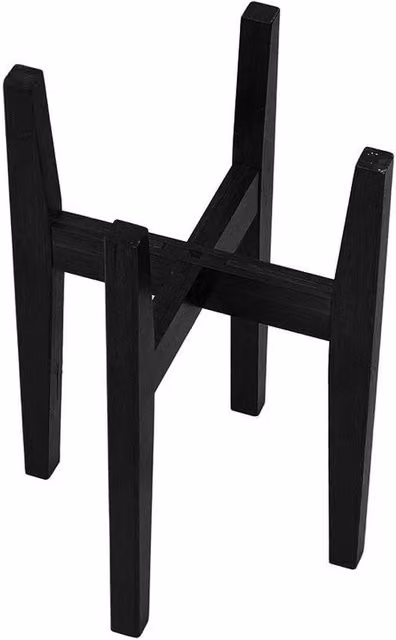 VOGREX Black Wooden Detachable Telescopic Plant Display Stand