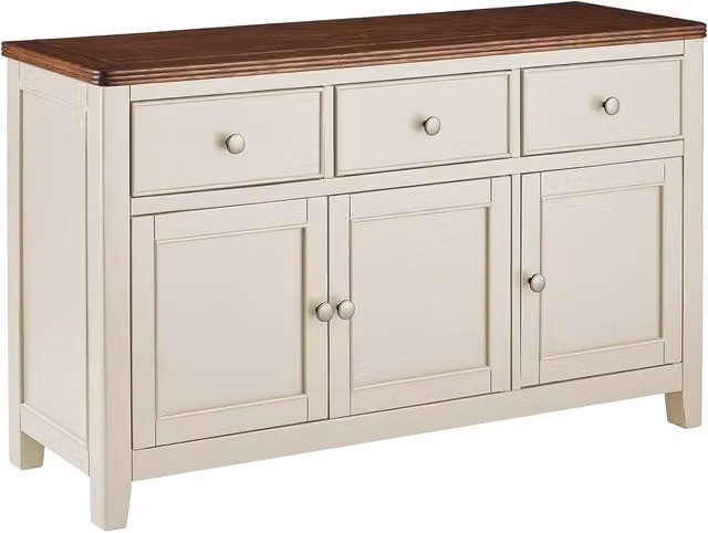 Queensbury Large Sideboard with Oak Top in Cotswold Cream