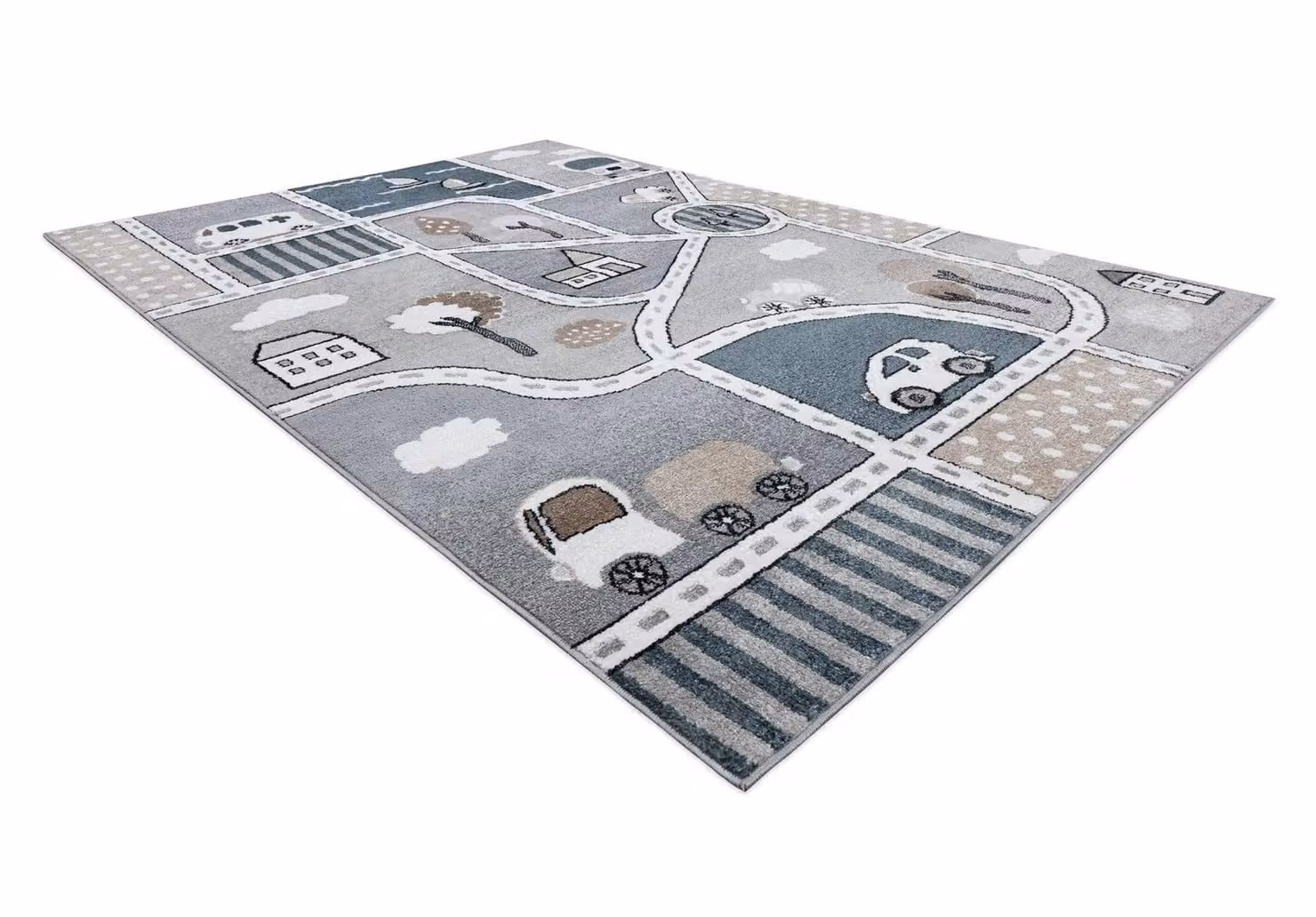 RugsX Fun Rectangular Childrens Rug in Grey, W: 180 cm, D: 270 cm – 2