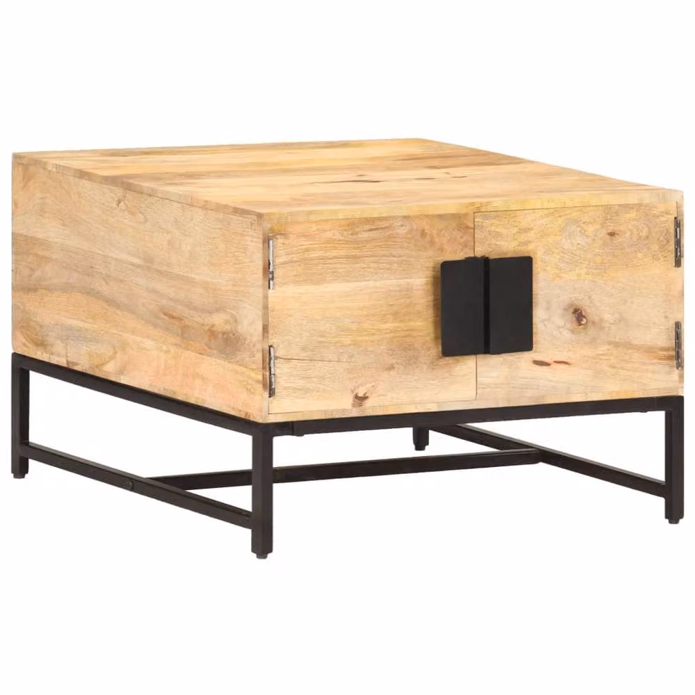 Berkfield Home Beautiful Coffee Table in Brown Solid Mango Wood, W/D/H: 67 x 67 x 45 cm – 2