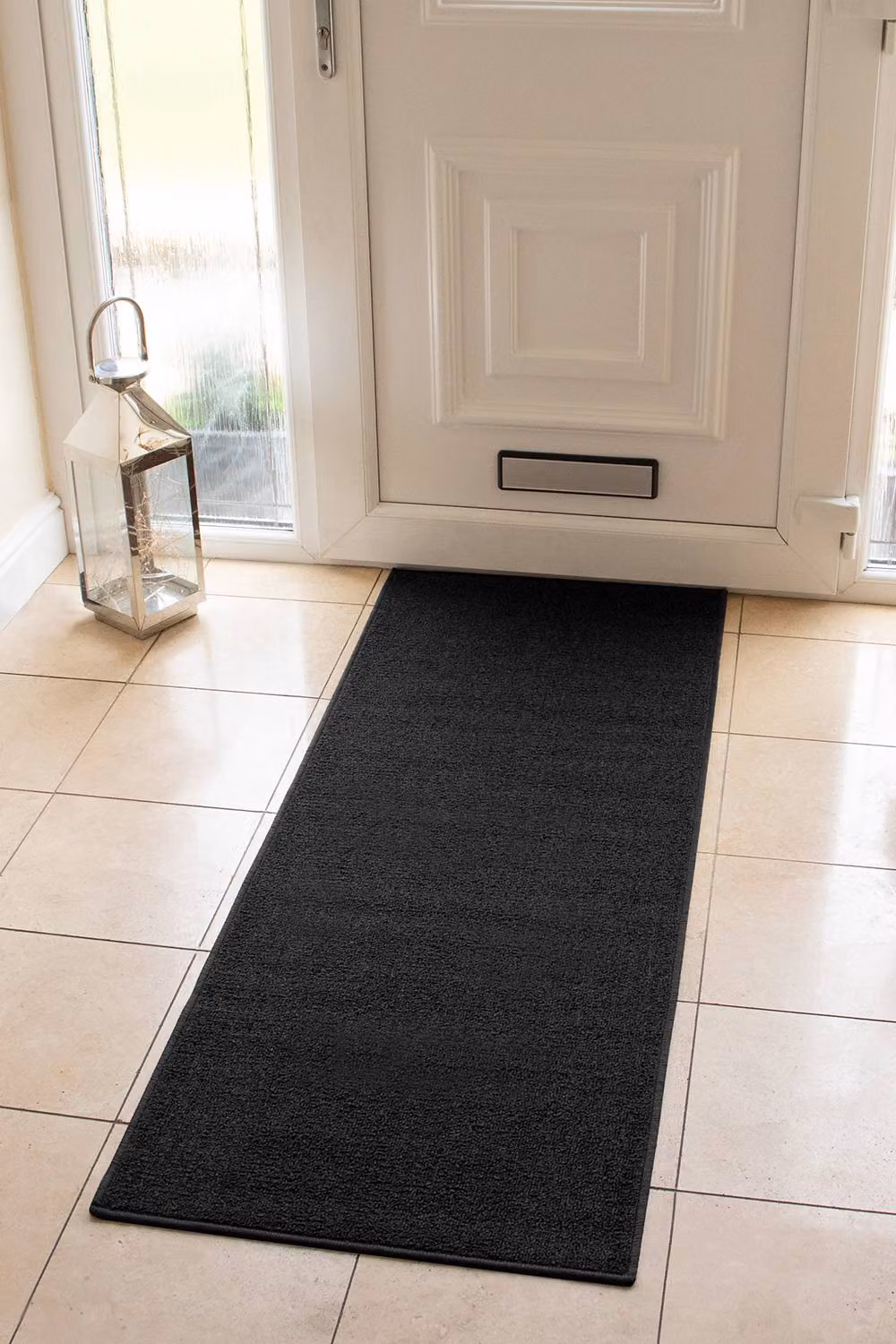 JVL Eden Machine Washable Latex Backed Runner Doormat, Black, W: 57 cm, L: 150 cm – 2