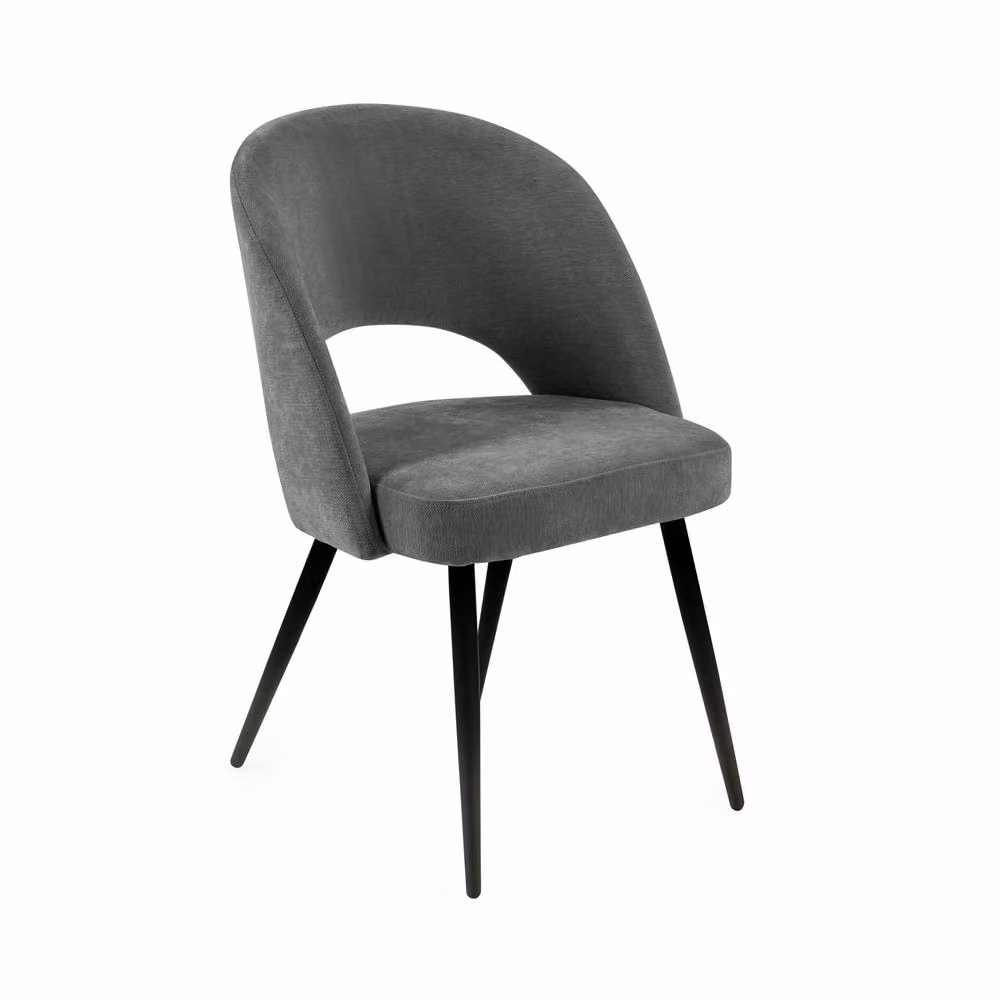 Cheshire Elowen Elegant Onyx Dining Chairs, Set of 2, Dark Grey Fabric – 2