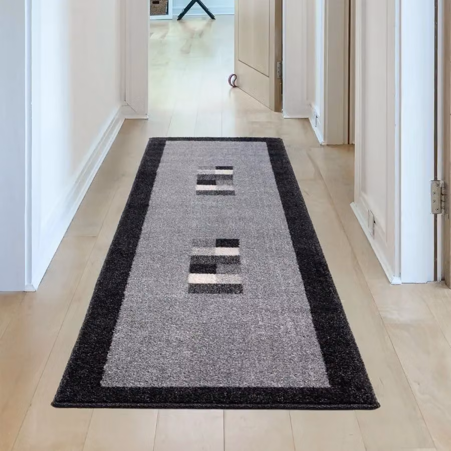 THE RUGS Modern Geometric Area Rug in Grey and Black, W/D/H: 120 x 170 cm – 7