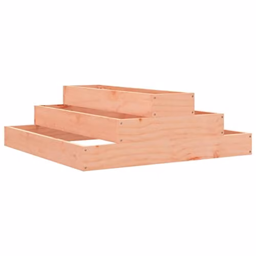 vidaXL Douglas Wood Planter Tub, Brown, W: 80 cm, D: 80 cm, H: 27 cm