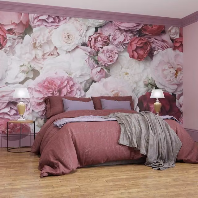Superfresco Easy Blush Bouquet Pink Floral Botanical Mural W: 300 cm, H: 280 cm – 1
