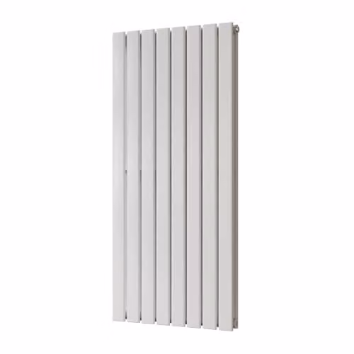 UK Radiators Typhoon White Flat Tube Vertical Designer Radiator H 120 cm x W 54.4 cm
