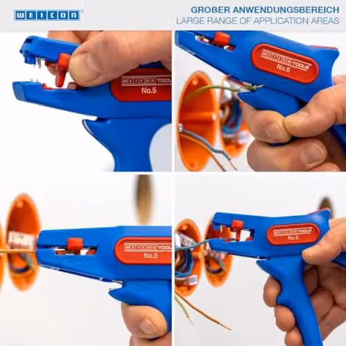 Weicon Automatic Wire Stripper No. 5 with Side Cutter for Cables 0.2-6 mm2 – 4