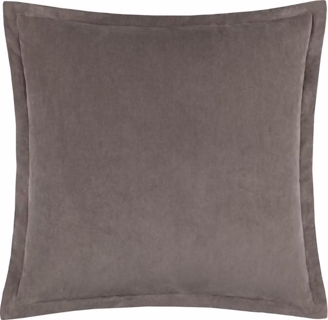 Make It A Home Merton Square Velvet Cushion in Taupe Polyester