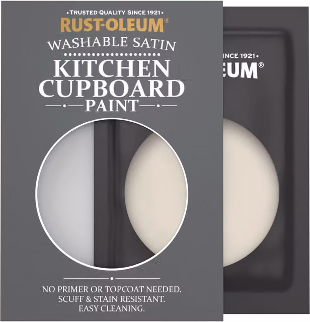 Rust-Oleum Kitchen Cupboard Satin Finish Tester Sachet in Hessian, 10ml