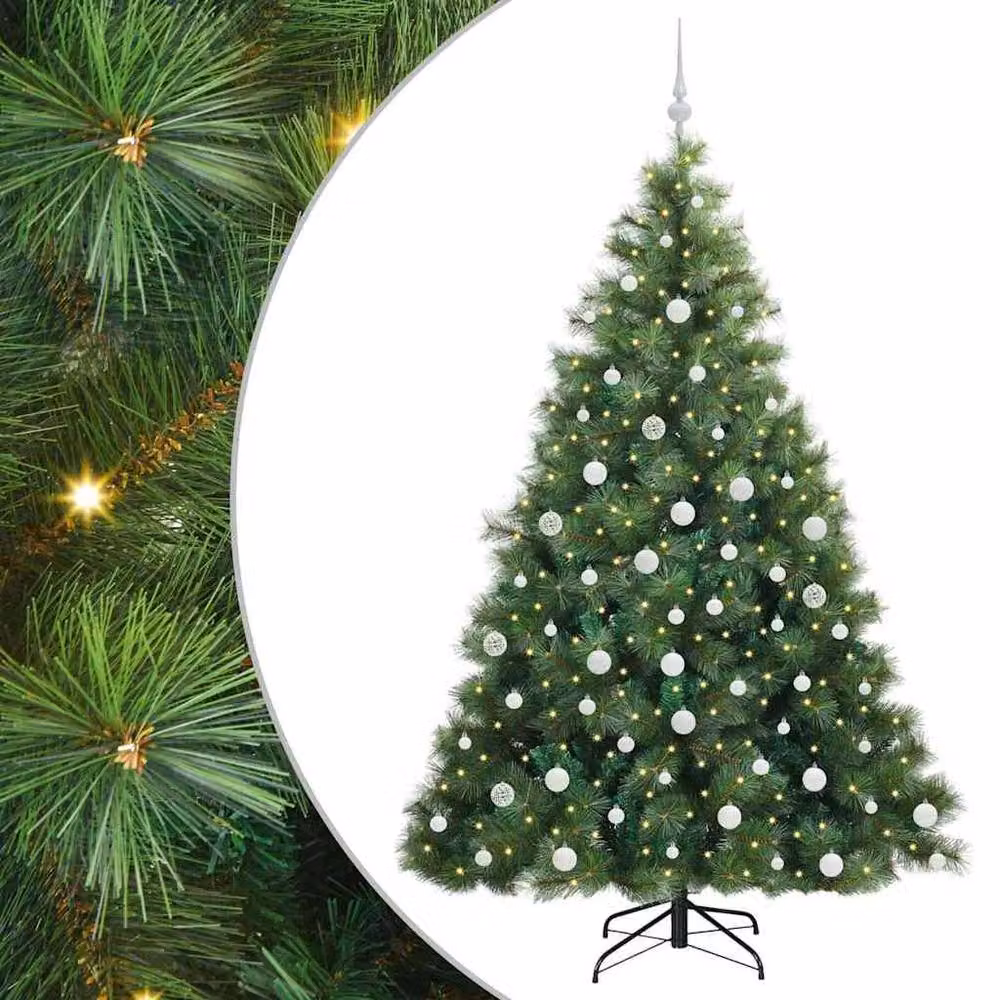Berkfield Home Artificial Green Christmas Tree with 300 LEDs, Height: 180 cm – 2