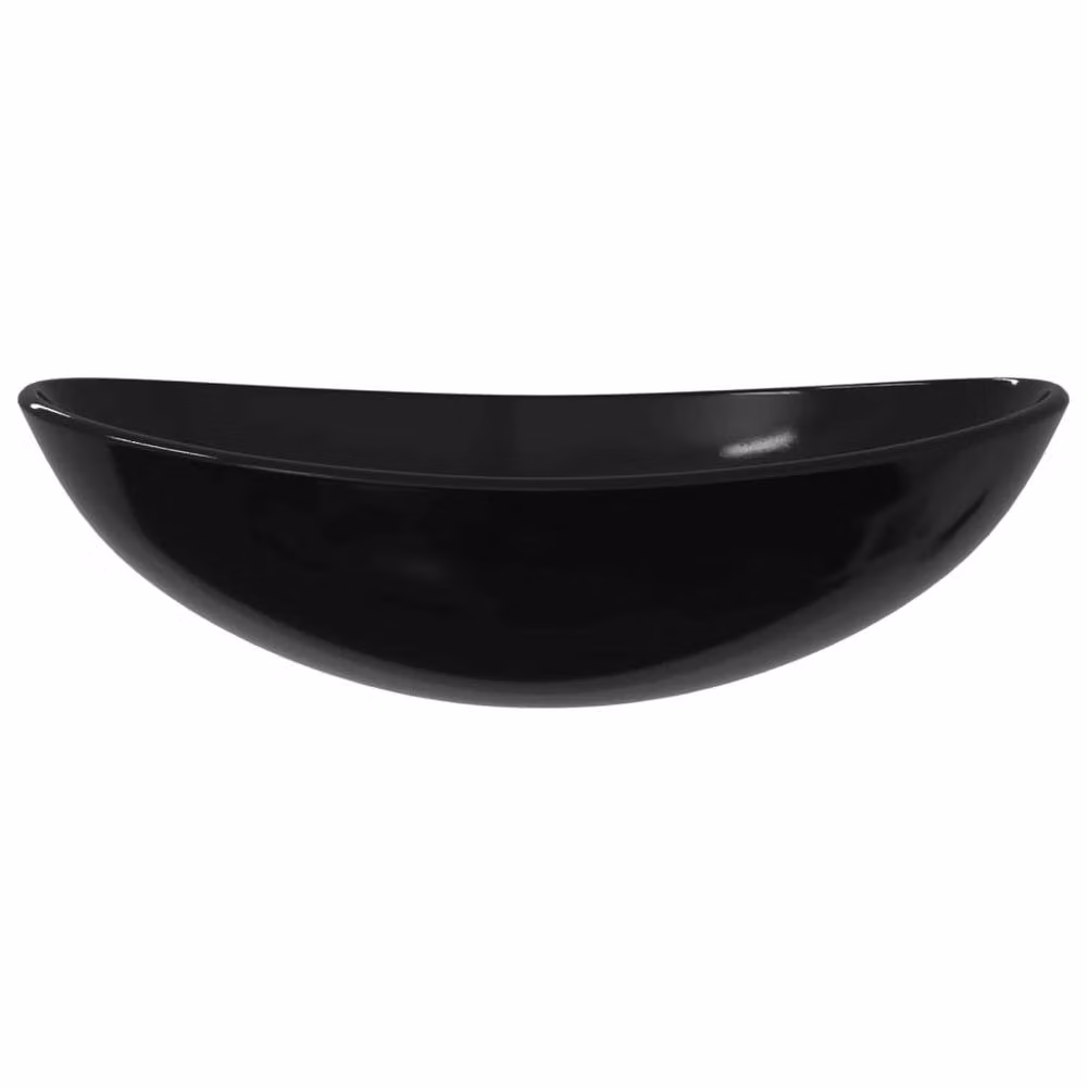 Berkfield Home Black Tempered Glass Basin W/D/H: 54.5 x 35 x 15.5 cm – 3