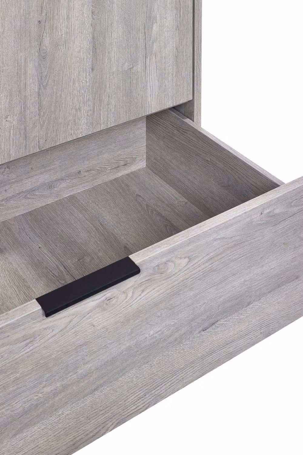 Julian Bowen Bali 2 Door 1 Drawer Wardrobe in Grey and Black, H 185 x W 92 x D 55 cm – 5