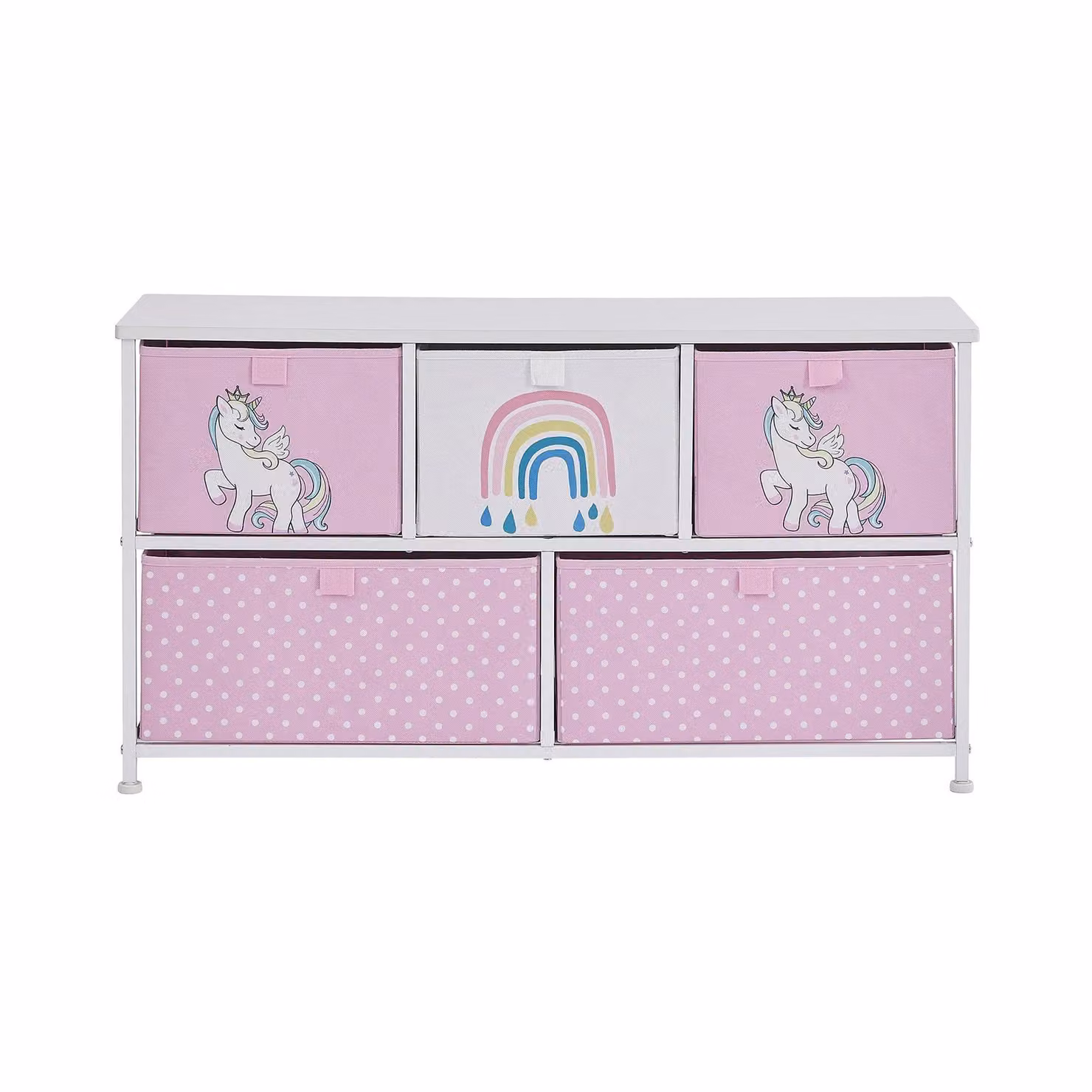 Liberty House Toys Floral Pink Metal Childrens 5 Drawer Storage Chest – 2