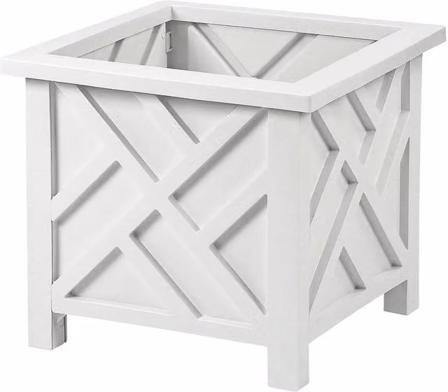 KORVIXA White Plastic Decorative Flower Plant Pot and Planter