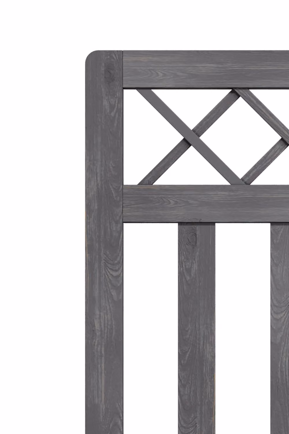 Living and Home Grey Wooden Outdoor Lattice Top Garden Pedestrian Gate, W: 76.2 cm, H: 121.92 cm – 4