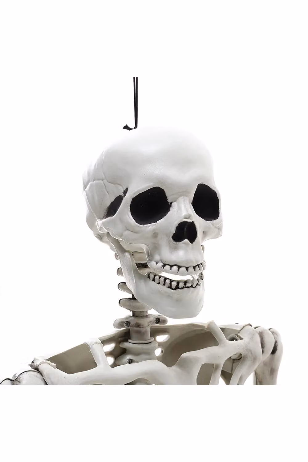 Living and Home 160cm Posable Plastic Skeleton Decoration in White for Halloween Parties – 3