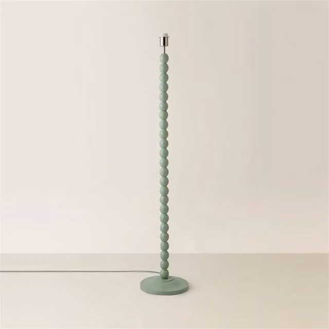 SPETLEK Pastel Bobbin Ceramic Floor Lamp Base in Light Green – 1