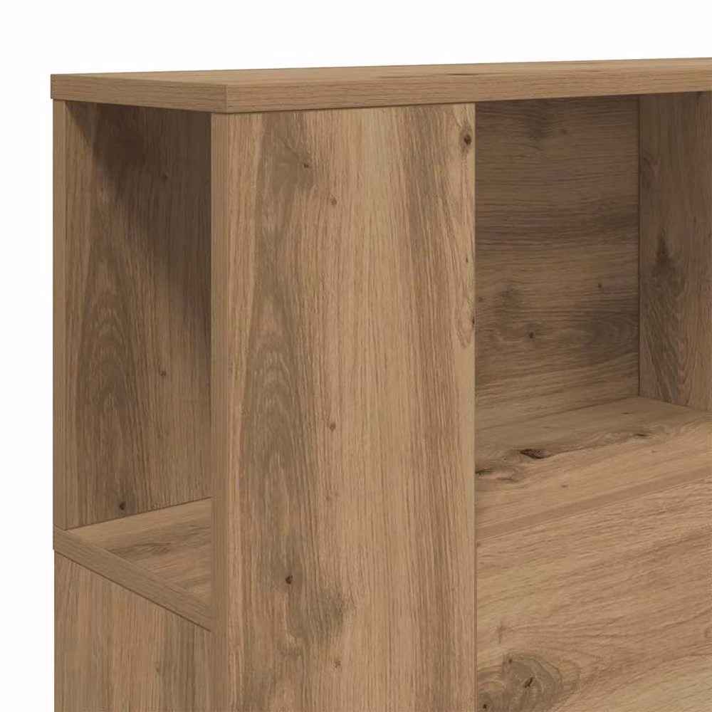 Berkfield Home Artisan Oak Headboard Cabinet in Brown, W: 160 cm, D: 18.5 cm, H: 103.5 cm – 3