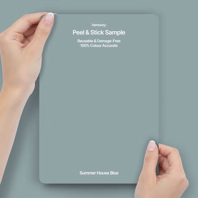 Hemway Interior Paint Sample Peel and Stick Swatch in Summer House Blue