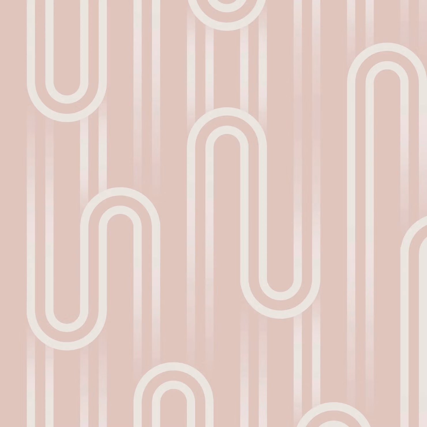 Envy Ups n Downs Pistachio Pink Abstract Geometric Wallpaper, W: 52 cm, H: 1000 cm – 2