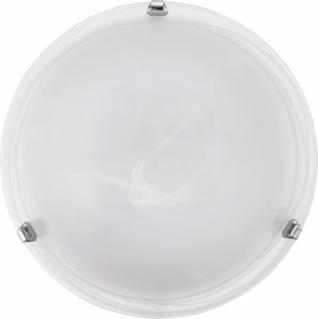 Loops Chrome Wall and Ceiling Light with Transparent Glass Shade and E27 Bulb Holder