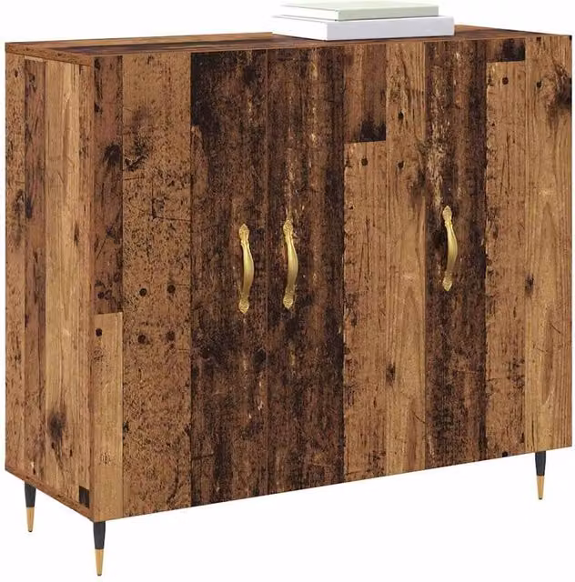 Berkfield Home Brown Sideboard with Storage Door, W/D/H: 90 x 34 x 80 cm