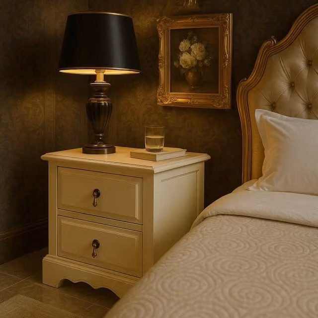 Orsina Classic White Lacquered Metal Chest of Drawers