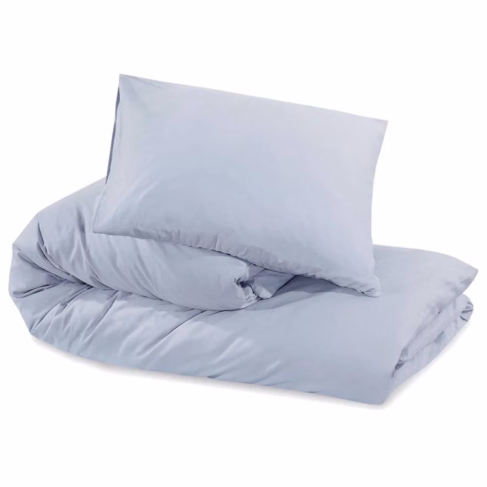 Berkfield Home Elegant Cotton Duvet Cover and Pillowcase Set, Grey, W/D/H: 140 x 200 cm and 60 x 70 cm – 2