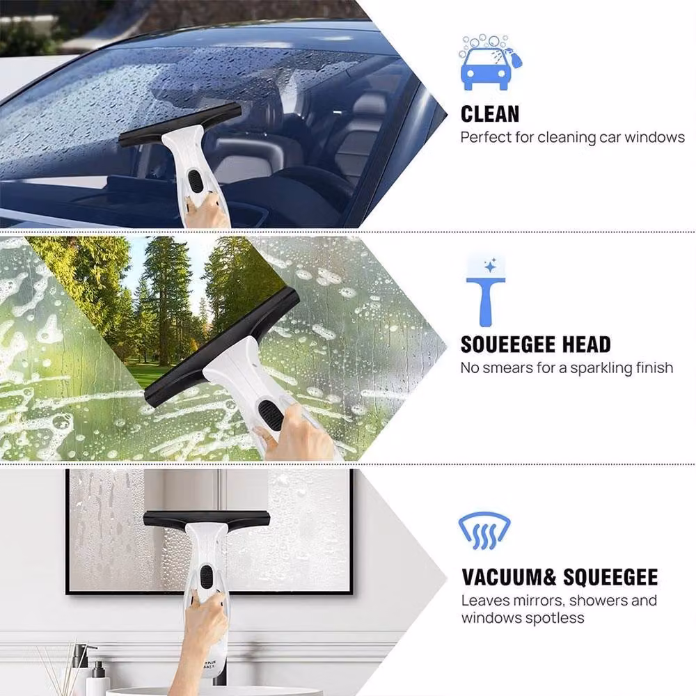 VOGREX Rechargeable Cordless Window and Mirror Cleaner in White – 3