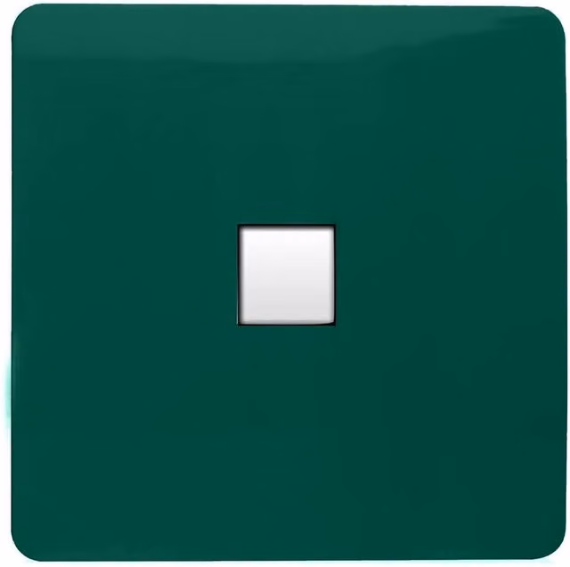 Trendi Switch 1 Gang RJ45 Cat 6 Ethernet Socket in Dark Green