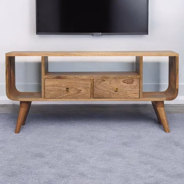 Artisan Furniture Soba Nordic Mango Wood Multi Media Unit in Brown
