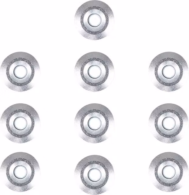 ValueLights 10 Pack IP67 Rated 15mm Round White LED Recessed Decking and Kitchen Plinth Lights Kit in Silver Stainless Steel