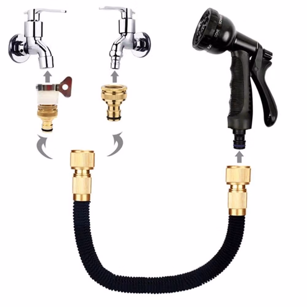 FLAVORA Heavy Duty 75FT Expandable Garden Hose Pipe in Black – 2