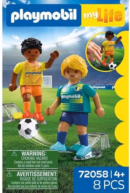 Playmobil Football Players in Green and Multicolour