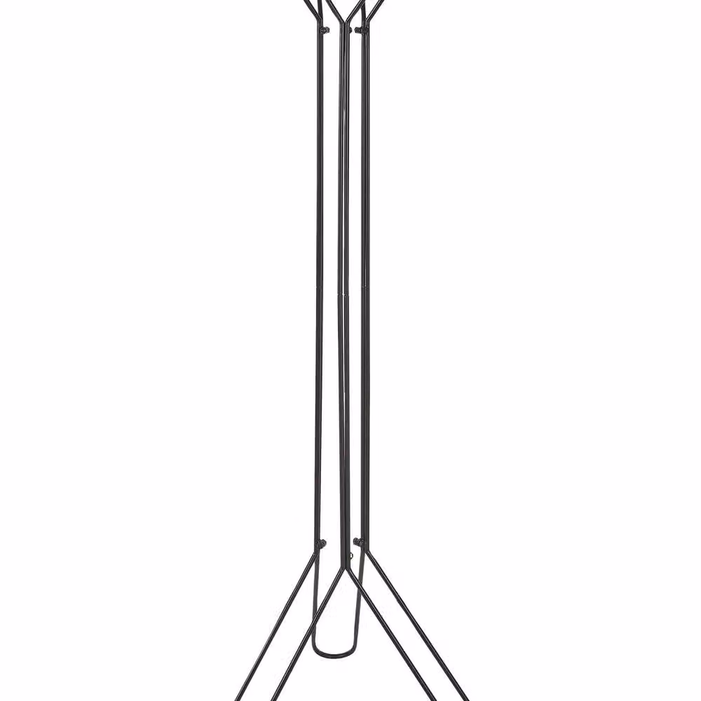 Wyld and Coco Black Matt Metal Minimalist Tripod Coat Rack, W: 48 cm, D: 48 cm, H: 162 cm – 2