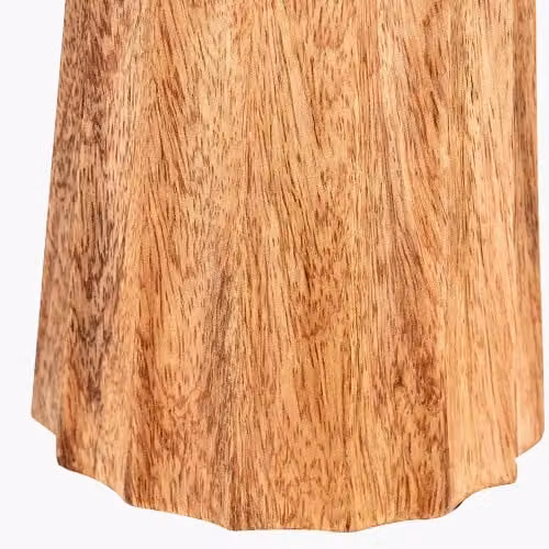 Ruma Mango Wood Textured Cone Table Lamp in Natural Sand and Brown – 3