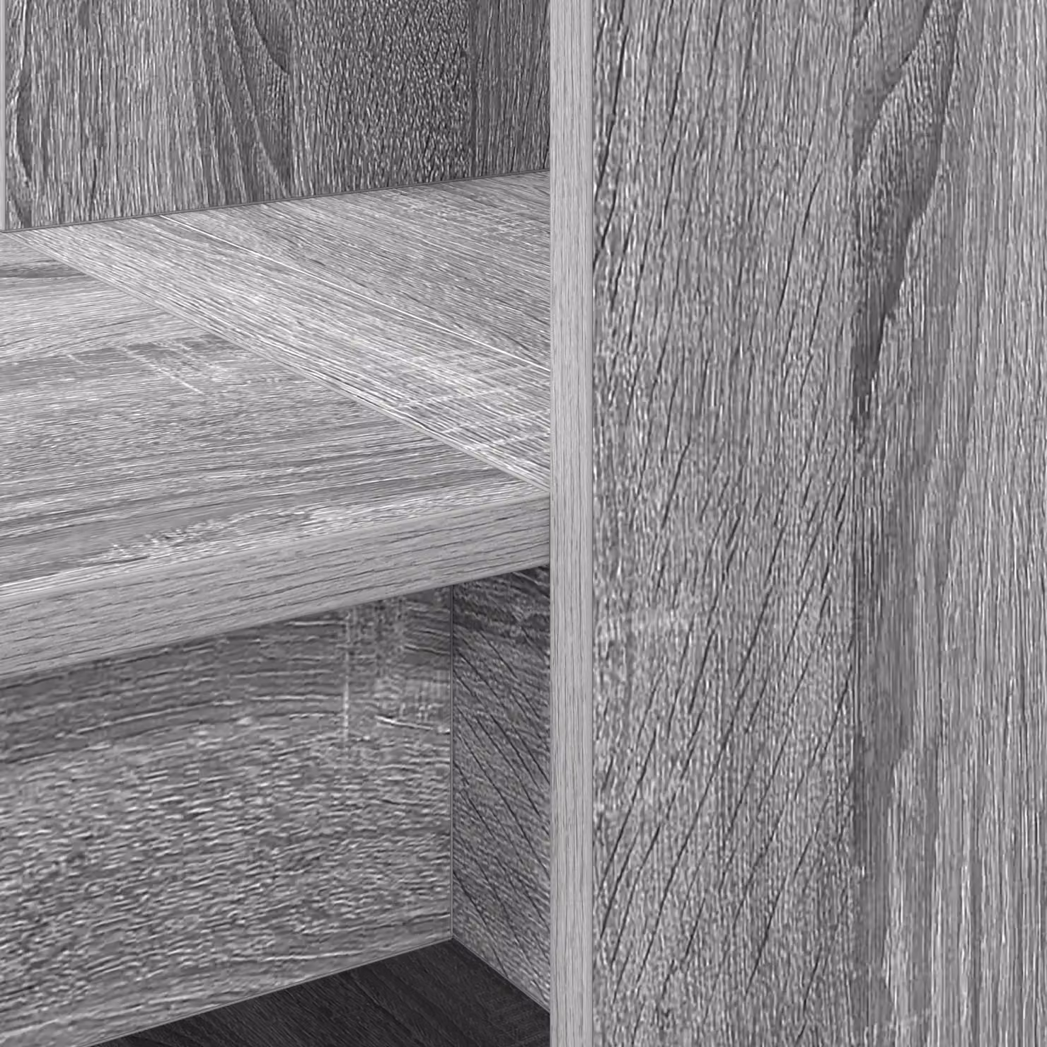 Berkfield Home Modern Writing Desk with Storage Shelf in Grey Sonoma, W/D/H: 122 x 67 x 145 cm – 4