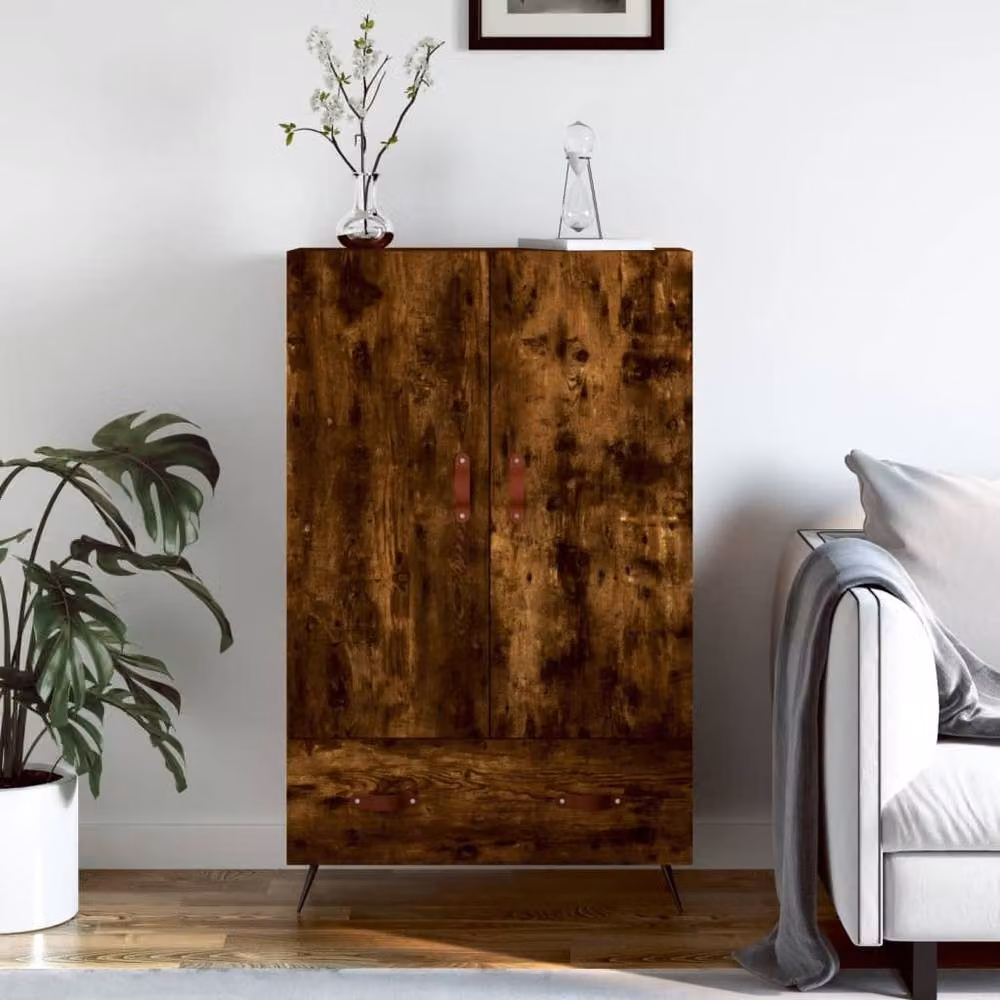 Berkfield Home Modern Highboard in Smoked Oak, Brown, W/D/H: 69.5 x 31 x 115 cm – 2