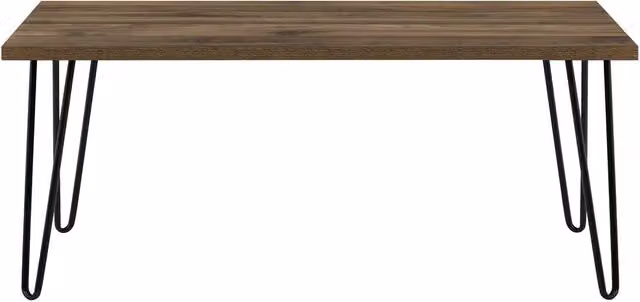Owen Retro Rectangular Coffee Table in Walnut and Black