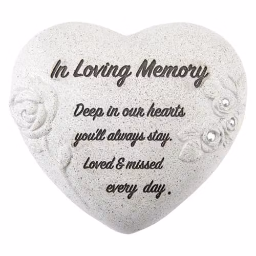 VFM e-Store Memorial Flower Pot Ornament in Grey, W/D/H: 16 x 14 x 14 cm – 1