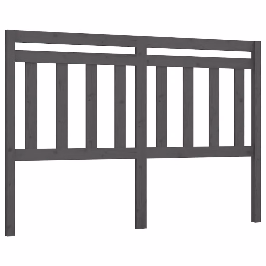 Berkfield Home Grey Solid Wood Pine Bed Headboard W/D/H: 166 x 4 x 100 cm – 2