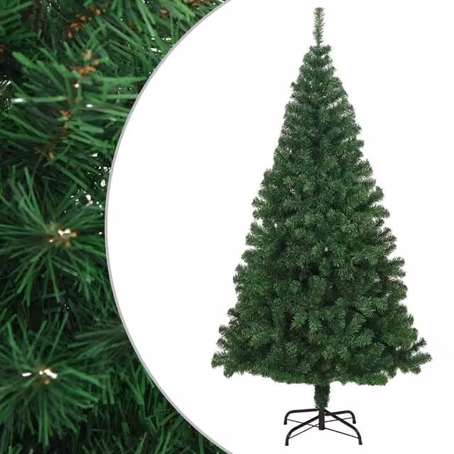 Berkfield Home Artificial Green Christmas Tree with Thick PVC Branches, Height: 210 cm