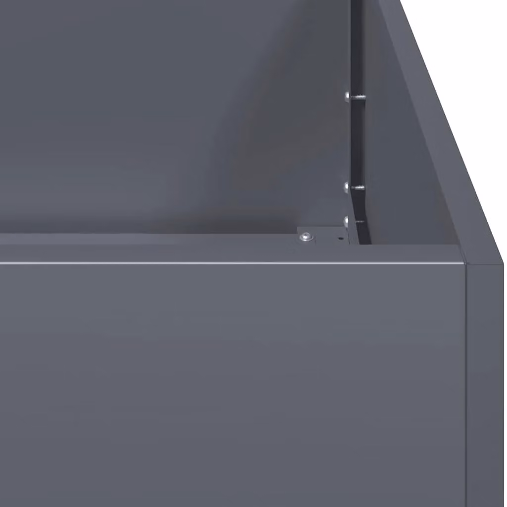 Berkfield Home Steel Planter Tub in Anthracite and Multicolour, W/D/H: 40 x 80 x 80 cm – 4